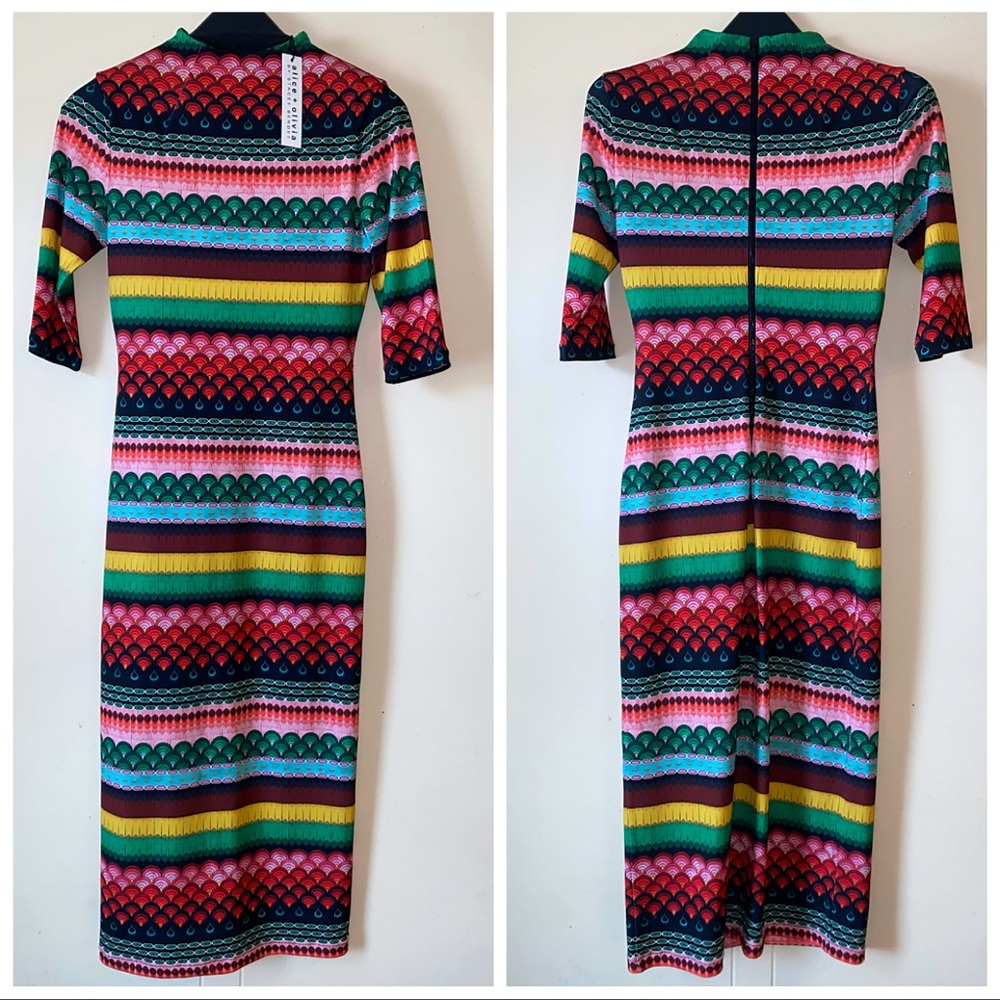 Alice + Olivia Delora Boho Geo Gorgeous Fitted Cocktail Dress - Picture 8 of 16